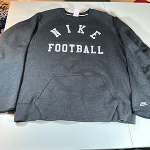 Men’s Nike Football Tech Fleece Crewneck Longsleeve sweatshirt Charcoal sz L